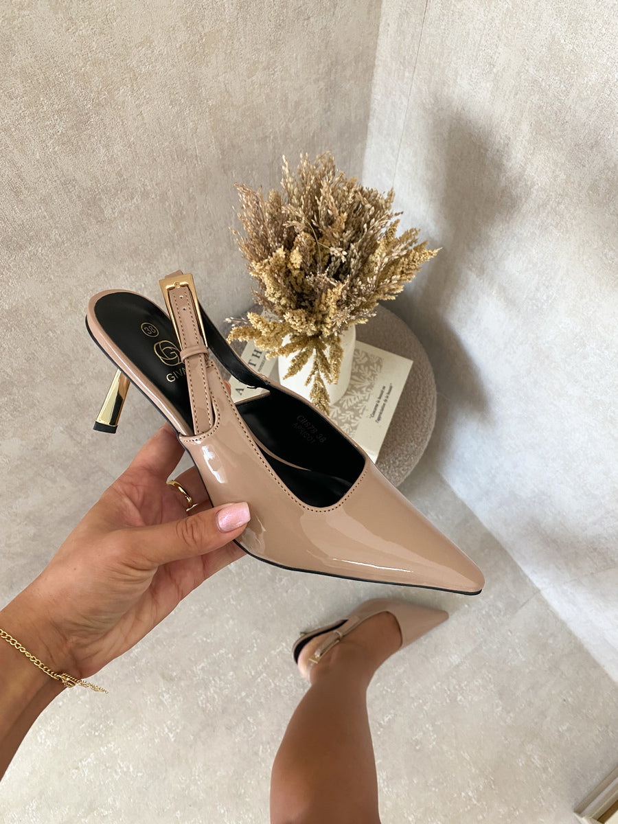 JADA Slingback Pointed Toe Sandal High Heels