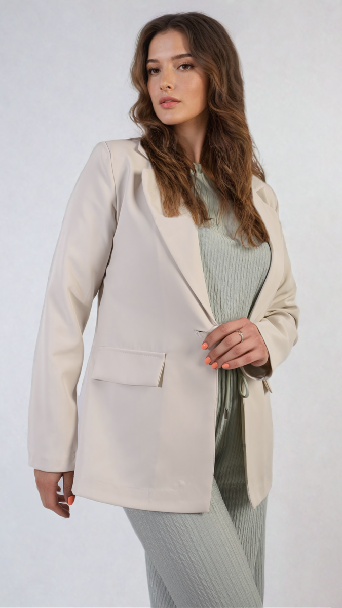 JEMMA Open Front Oversized Casual Blazer