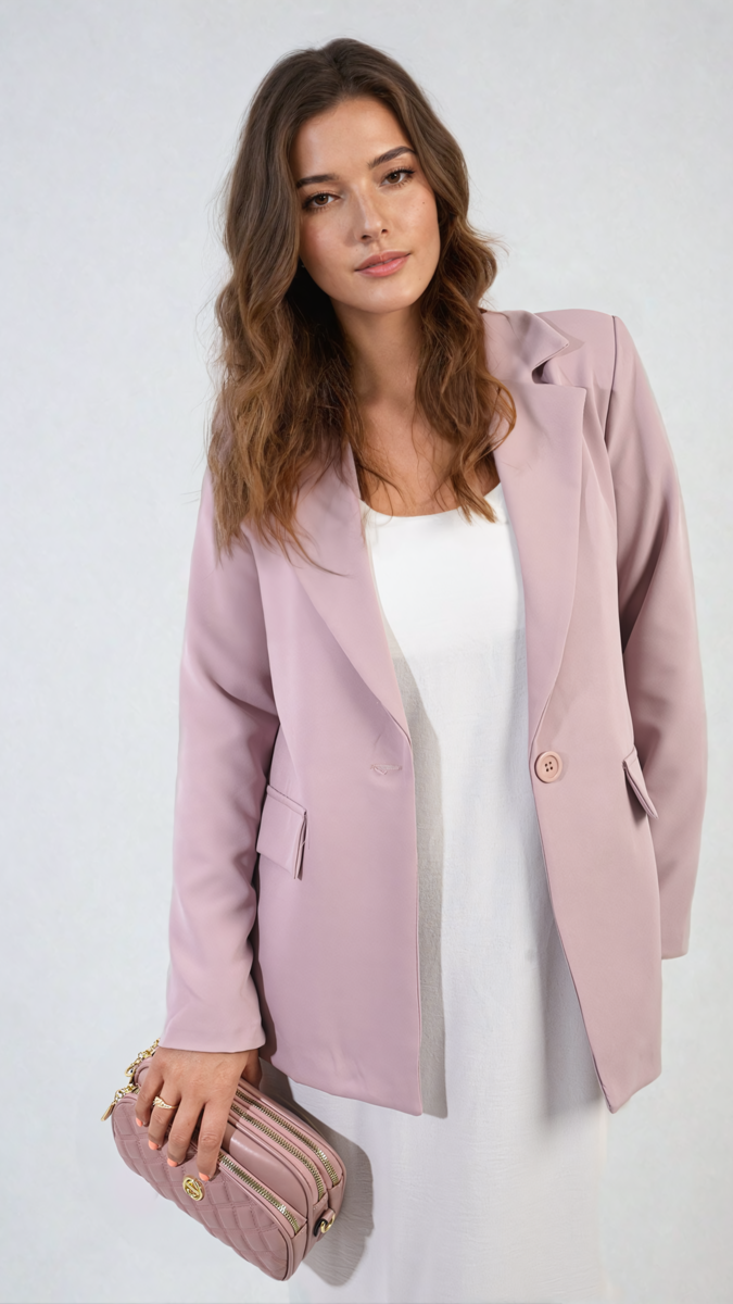 JEMMA Open Front Oversized Casual Blazer