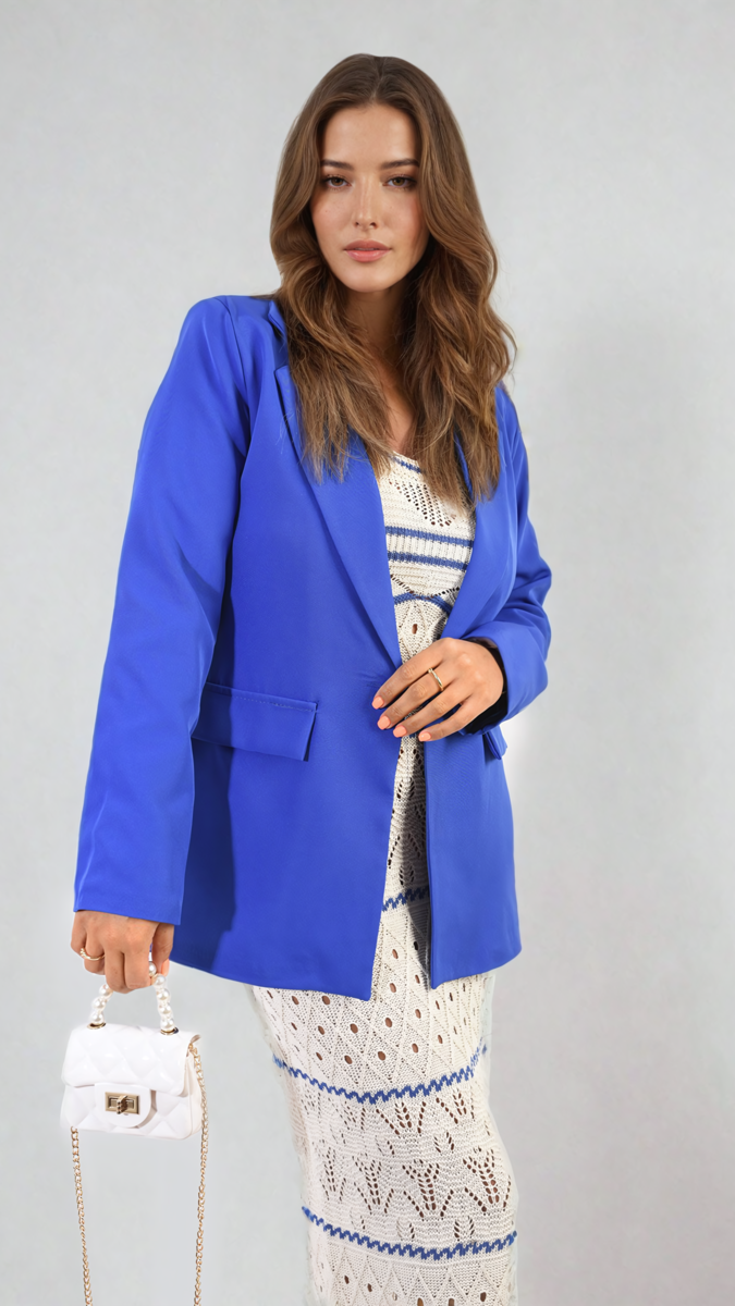 JEMMA Open Front Oversized Casual Blazer