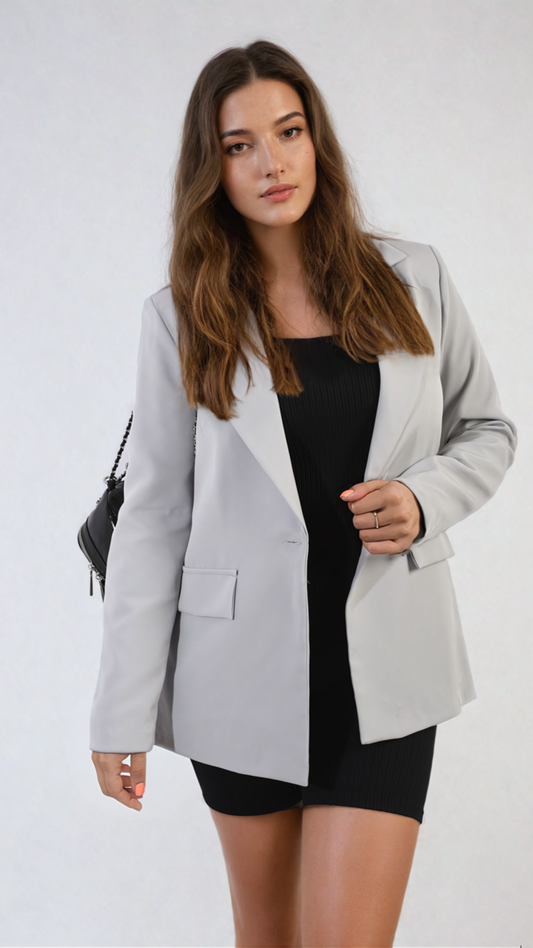 JEMMA Open Front Oversized Casual Blazer