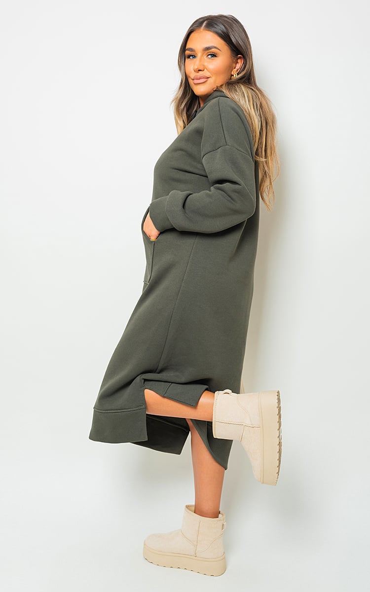 JENNA Kangaroo Pocket Long Loose Hoodie