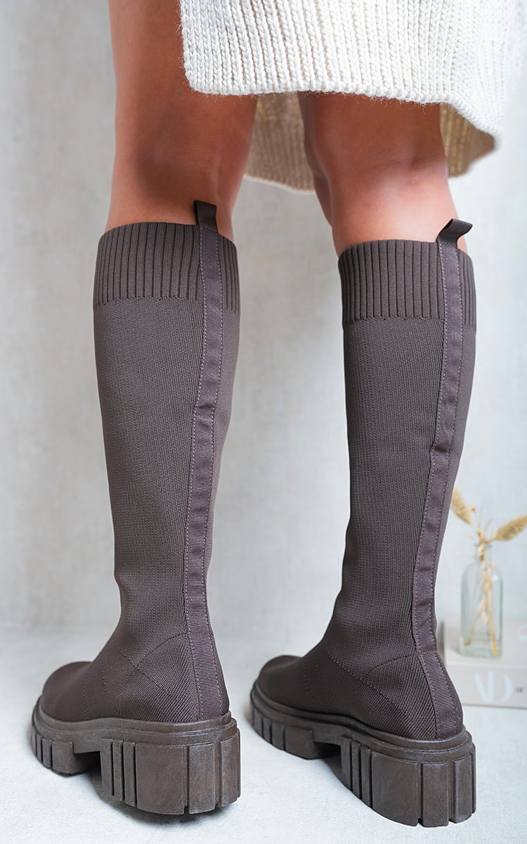 Knee High Chunky Sock Boots