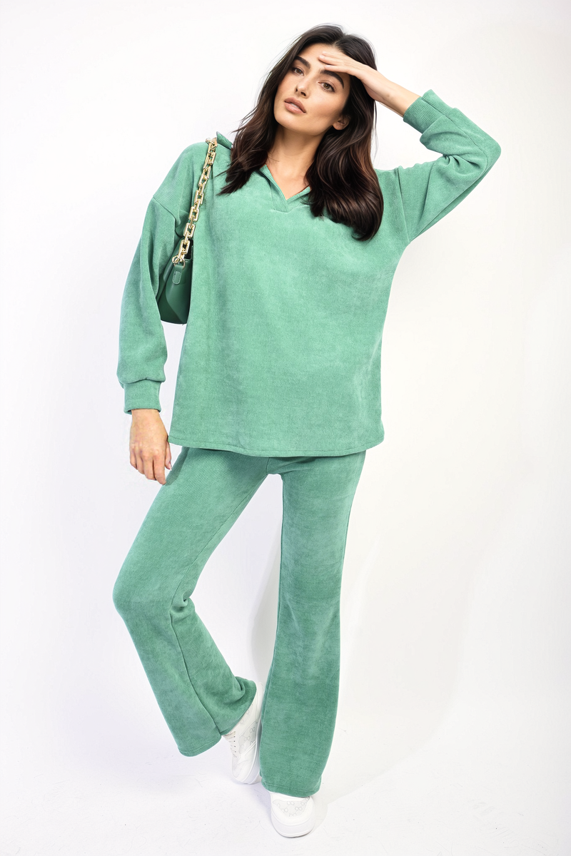 KELSEY Collared Long Sleeve & Trouser Co-ord Set