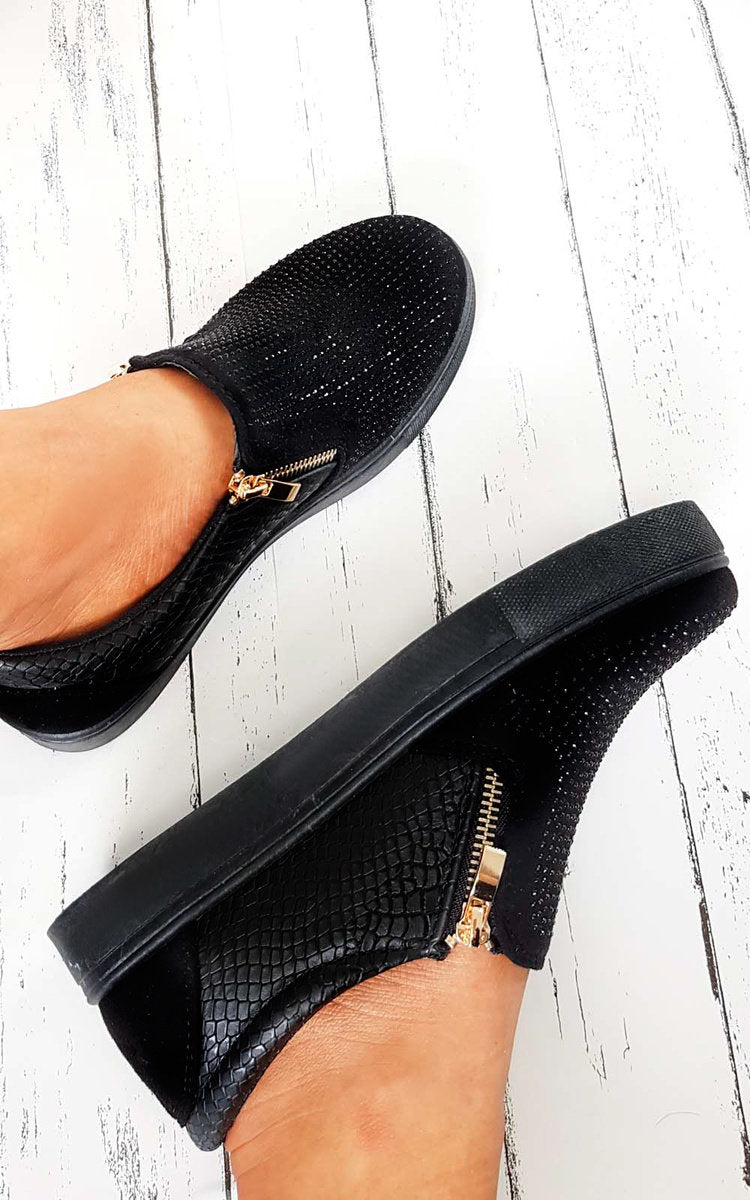 LEAH Slip On Embellished Trainers