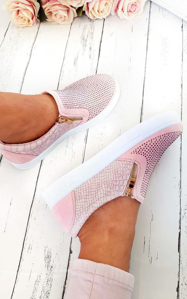 LEAH Slip On Embellished Trainers