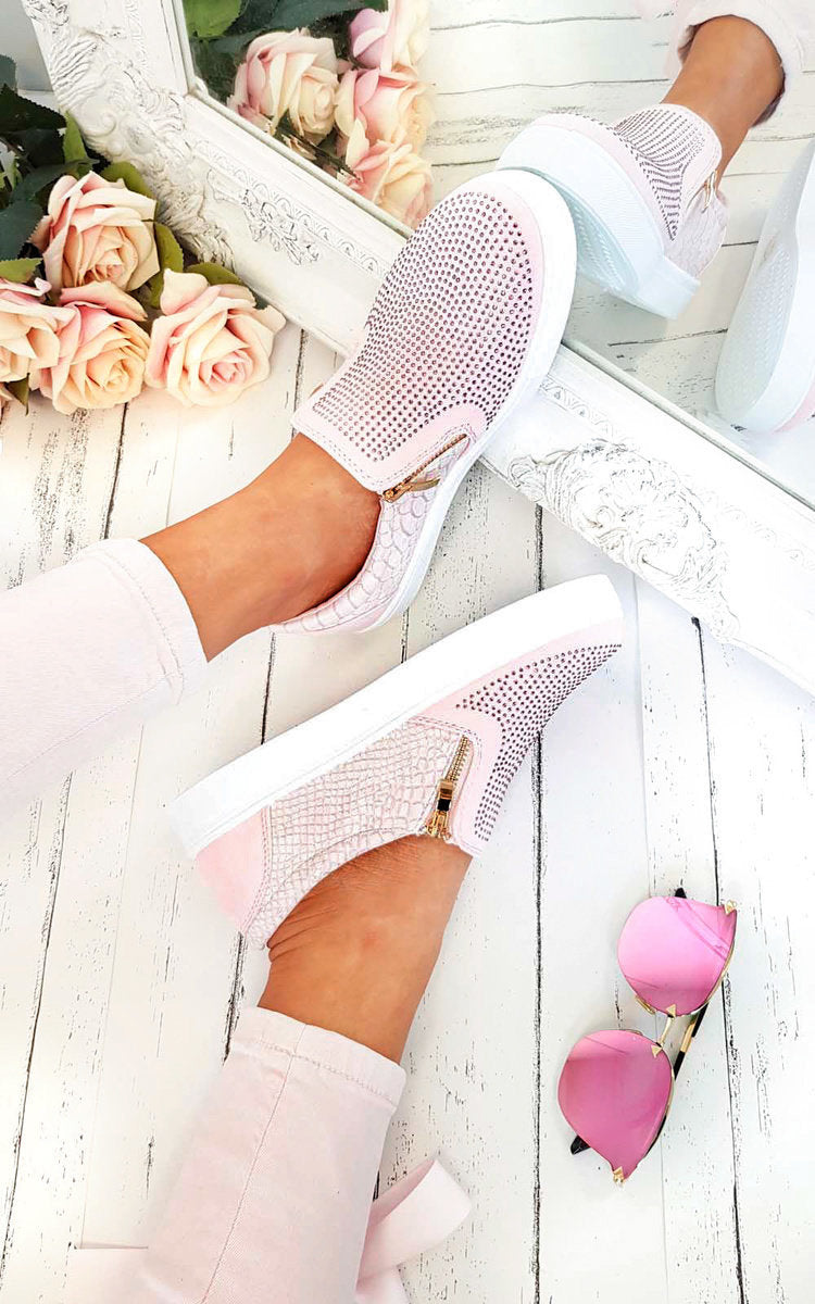 LEAH Slip On Embellished Trainers