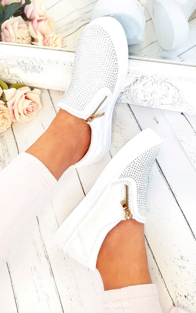 LEAH Slip On Embellished Trainers