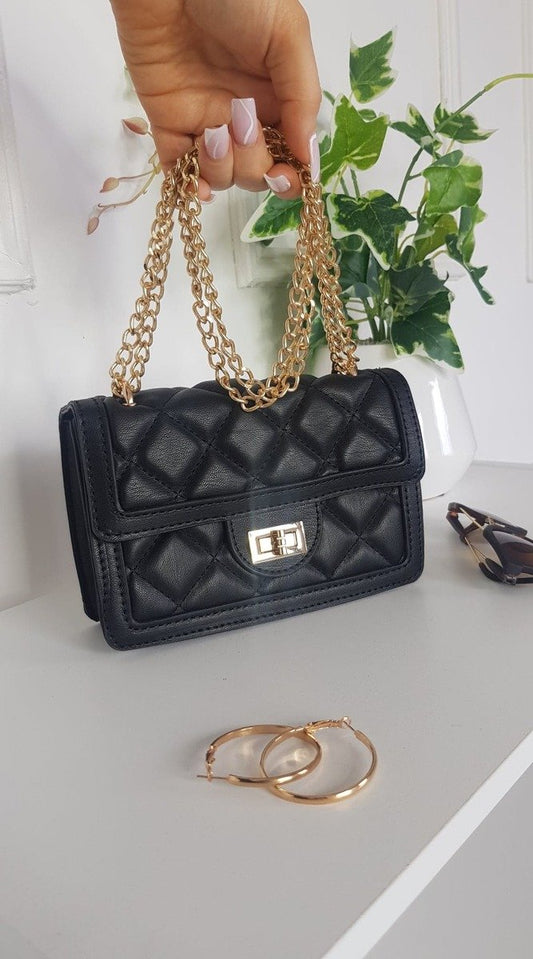 LOTTIE Quilted Chain Detail Handbag