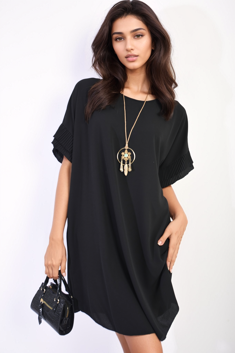 LUCILLE Ruffled Sleeve Mini Dress