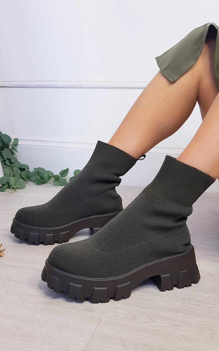 JENNA Chunky Sock Boots