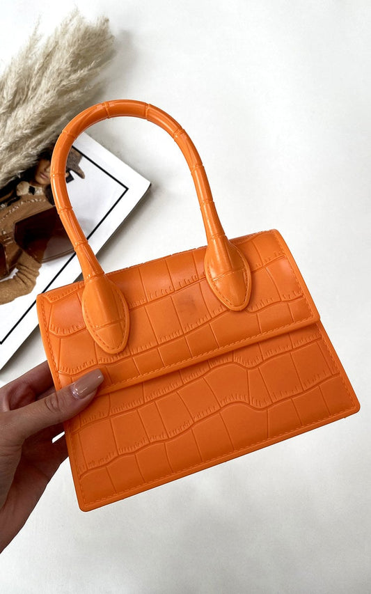 MAREN Croc Print Handbag