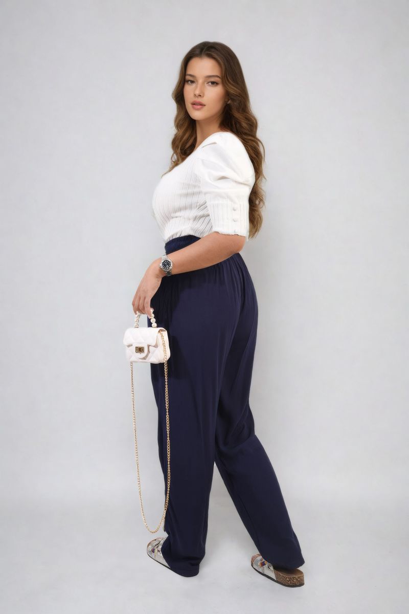 MATILDA Drawstring High Waist Trouser with Side Pockets