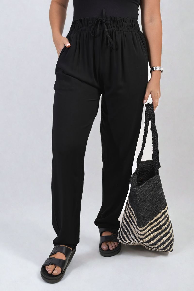 MATILDA Drawstring High Waist Trouser with Side Pockets