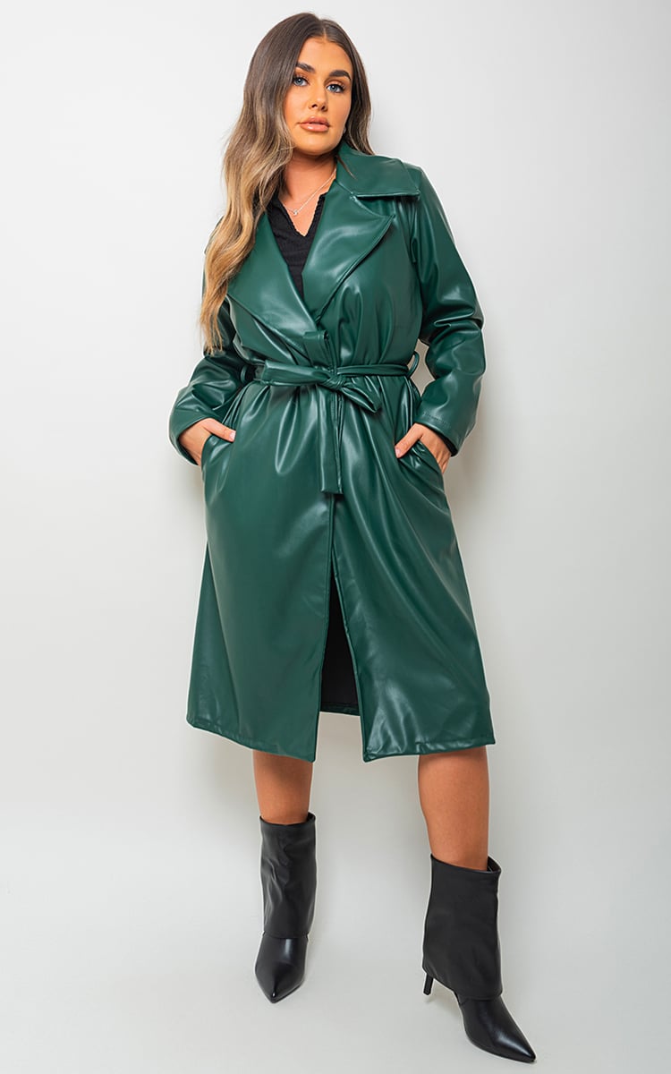 MEREDITH Longline Belted Trench Coat