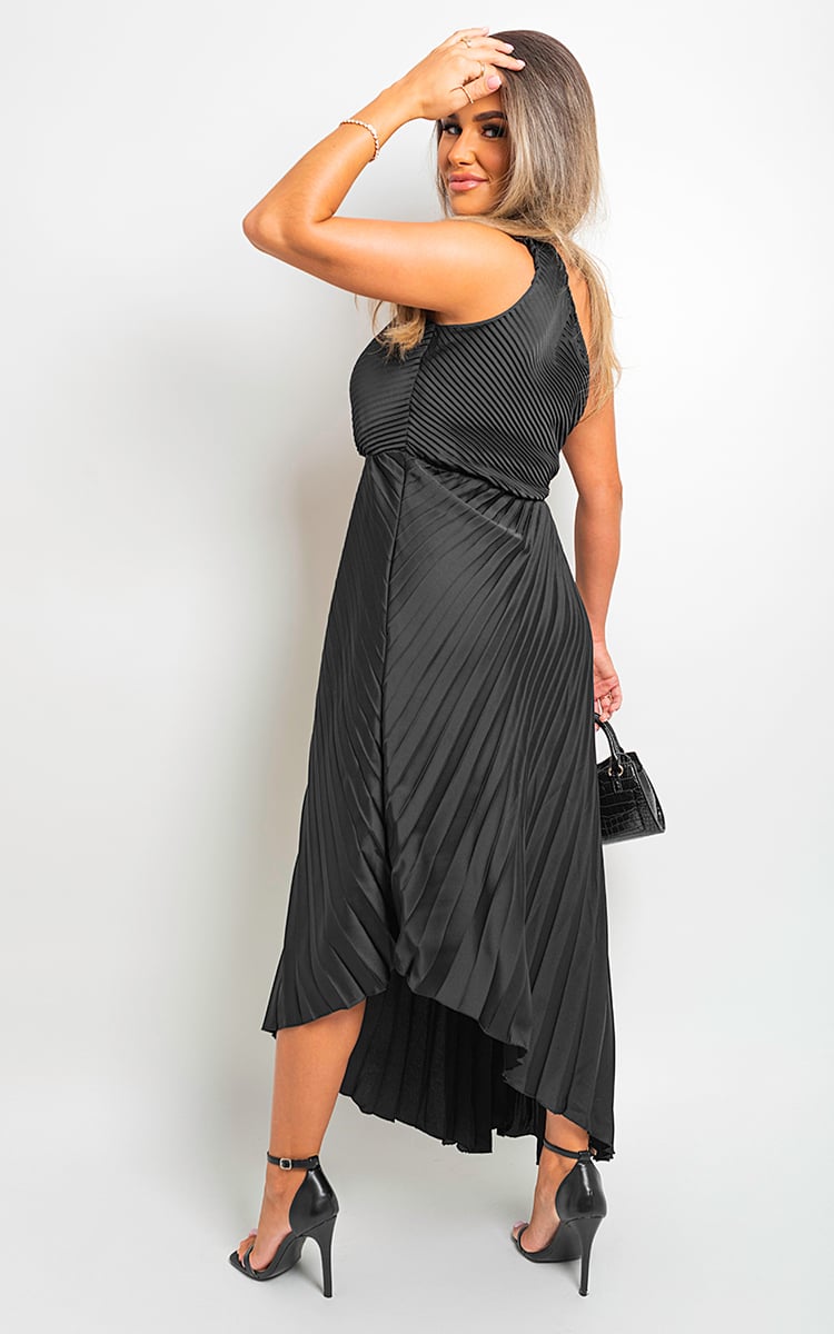 MIA One Shoulder Cut Out Pleated Party Dress