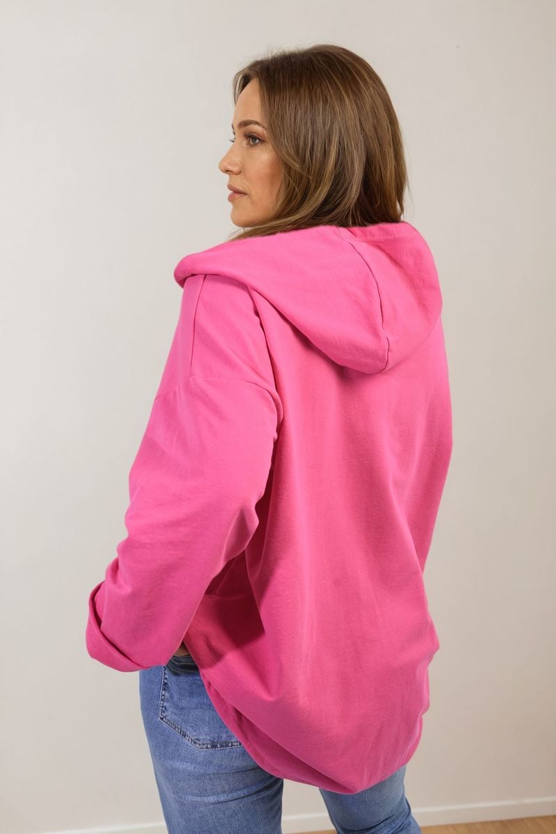 MOLLY Zip-Up Hooded Jacket with Pockets