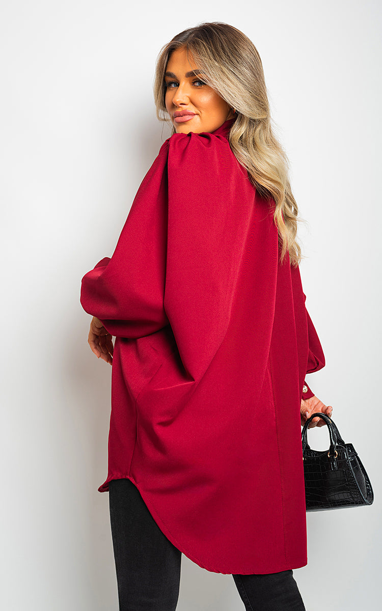 CALINA Oversized High Neck Shirt