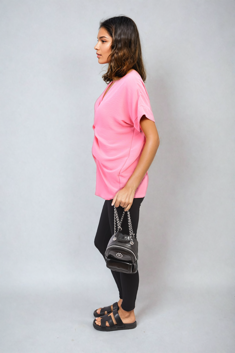 NELLIE V-Neck Twist Front Top