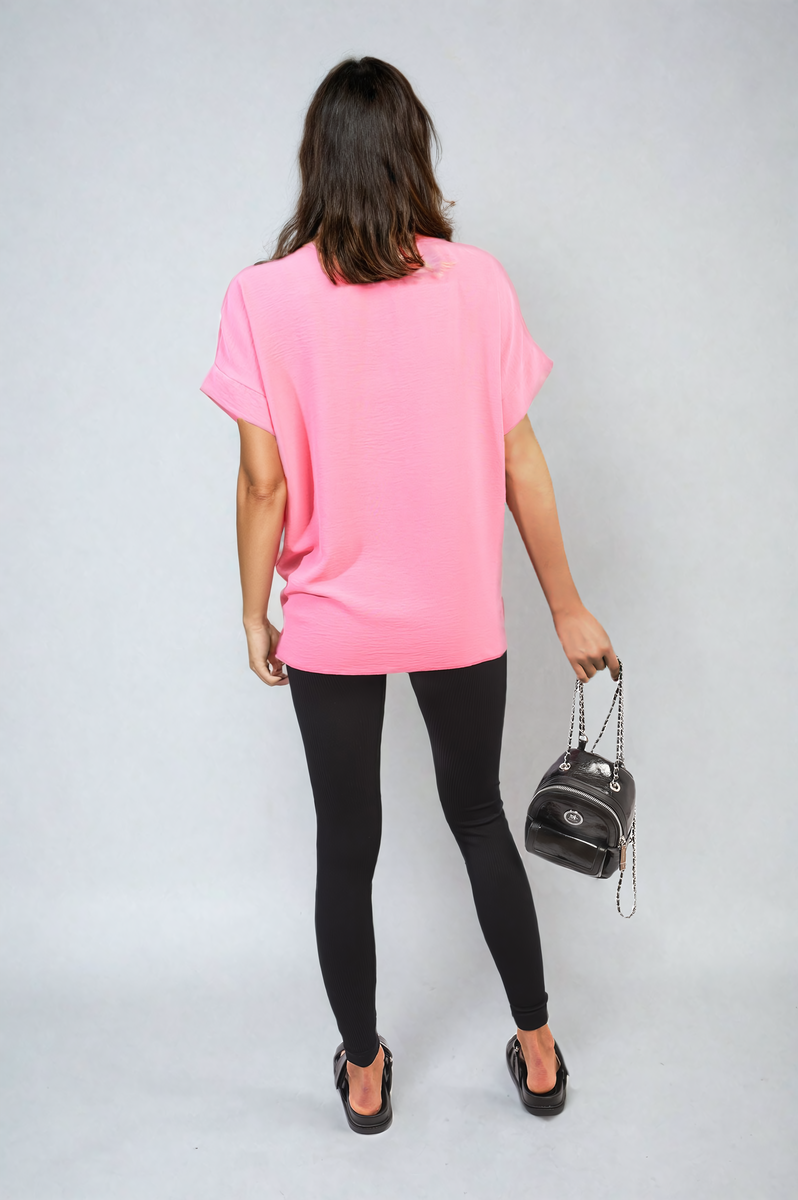 NELLIE V-Neck Twist Front Top