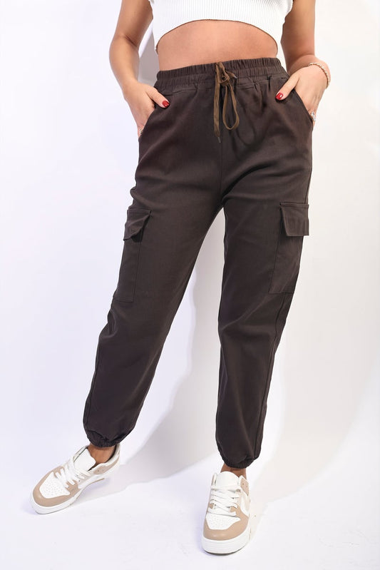 Plus Size FRANKIE Cargo Pocket Trouser with Drawstring