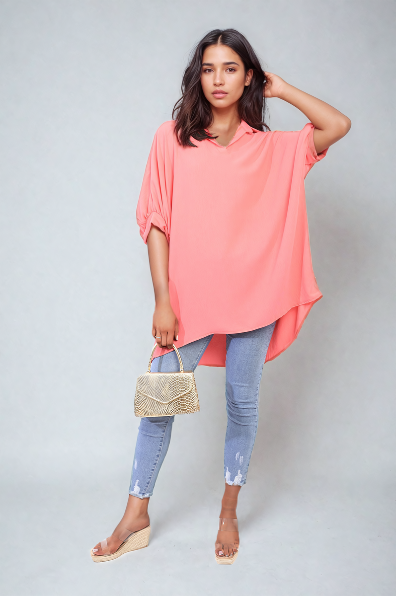 REIGN Balloon Sleeve Oversized Top