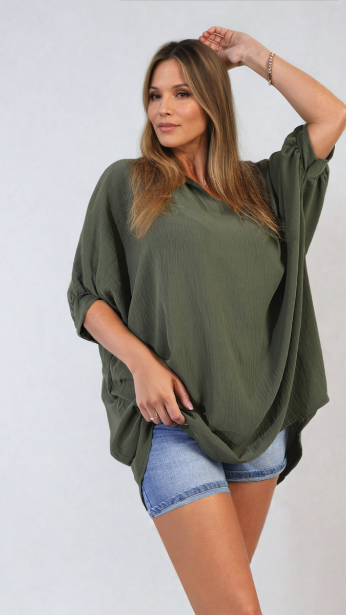 REIGN Balloon Sleeve Oversized Top