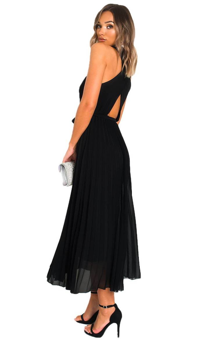 RYANNA Pleated Crossover Maxi Dress