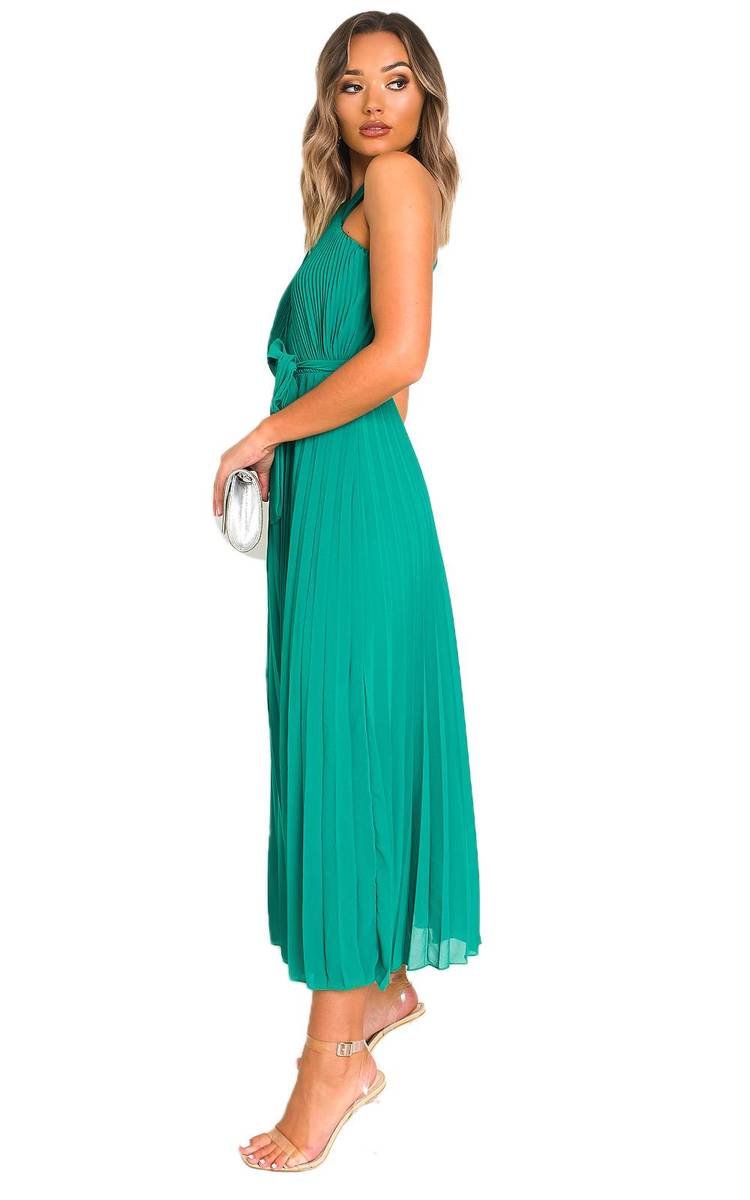 RYANNA Pleated Crossover Maxi Dress