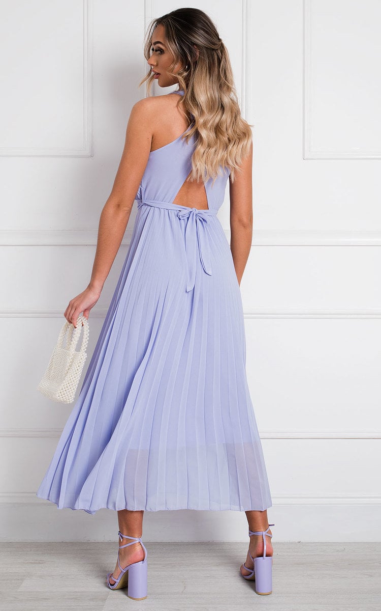 RYANNA Pleated Crossover Maxi Dress