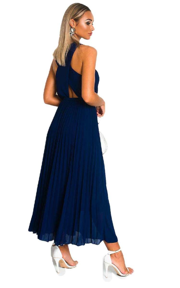 RYANNA Pleated Crossover Maxi Dress