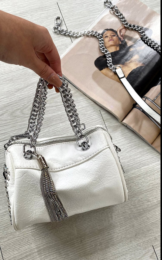 RYLIE Studded with Chain Detail Handbag