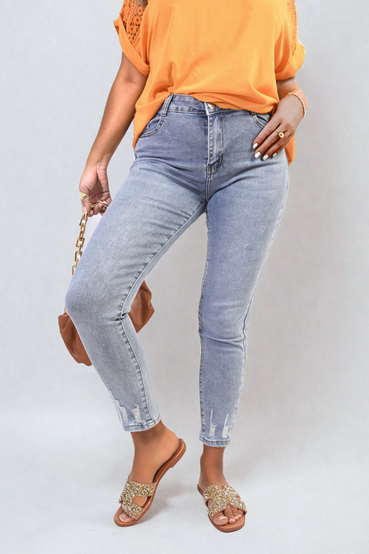 SEVYN Distressed High Waisted Jeans