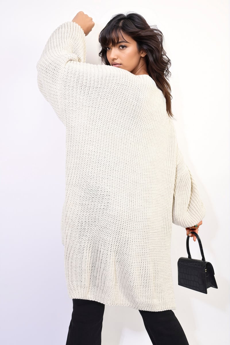 SIENNA Oversized Long Back Knitted Mini Dress