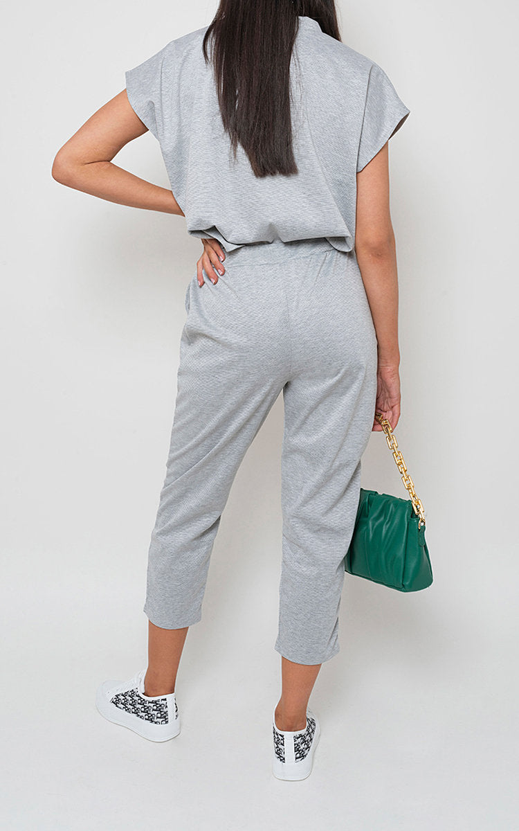 YASMINE Short Sleeve Boxy Lounge Wear Co-ord Set