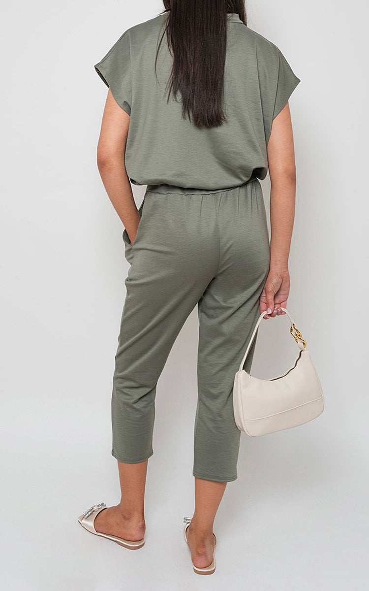 YASMINE Short Sleeve Boxy Lounge Wear Co-ord Set