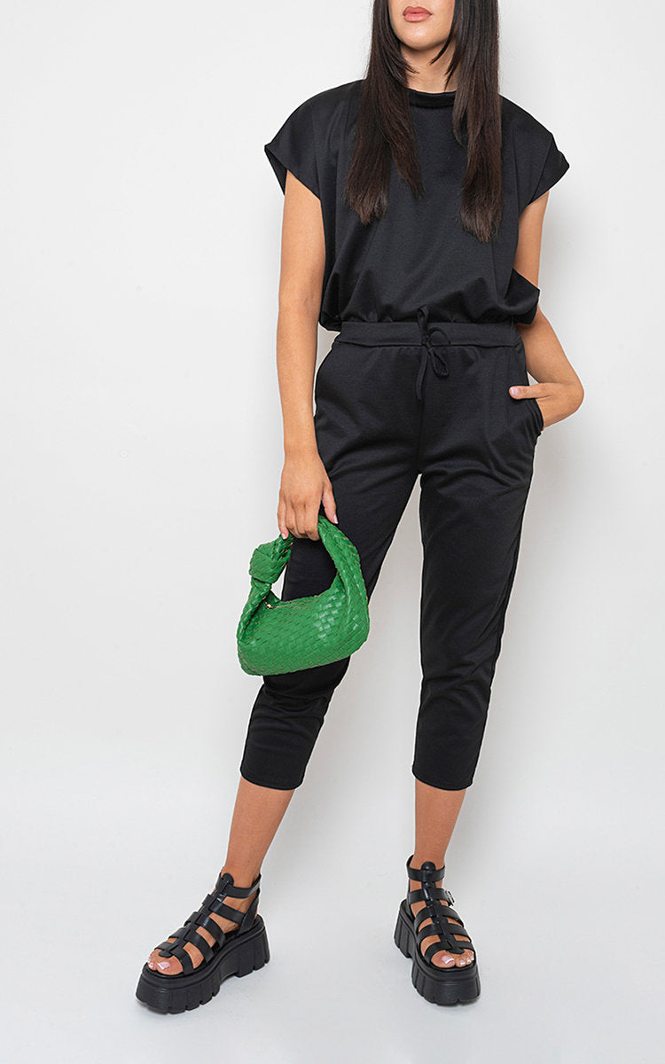 YASMINE Short Sleeve Boxy Lounge Wear Co-ord Set