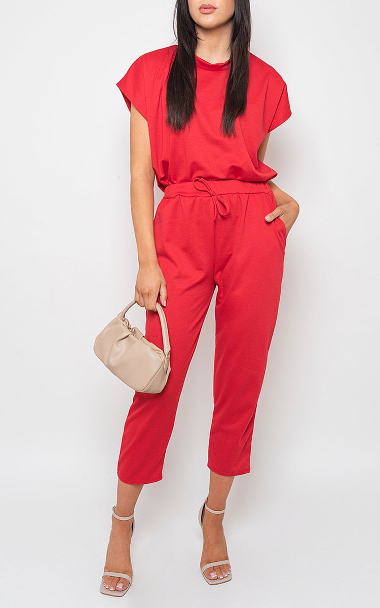 YASMINE Short Sleeve Boxy Lounge Wear Co-ord Set