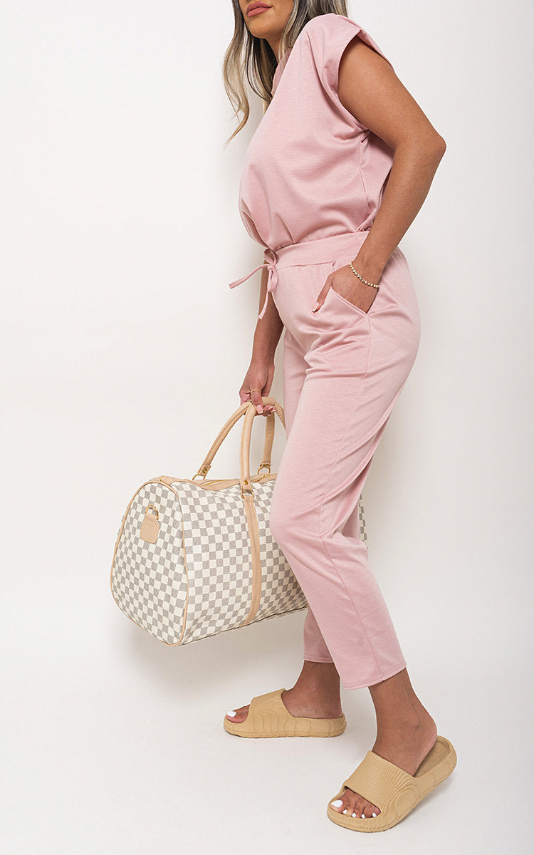 YASMINE Short Sleeve Boxy Lounge Wear Co-ord Set