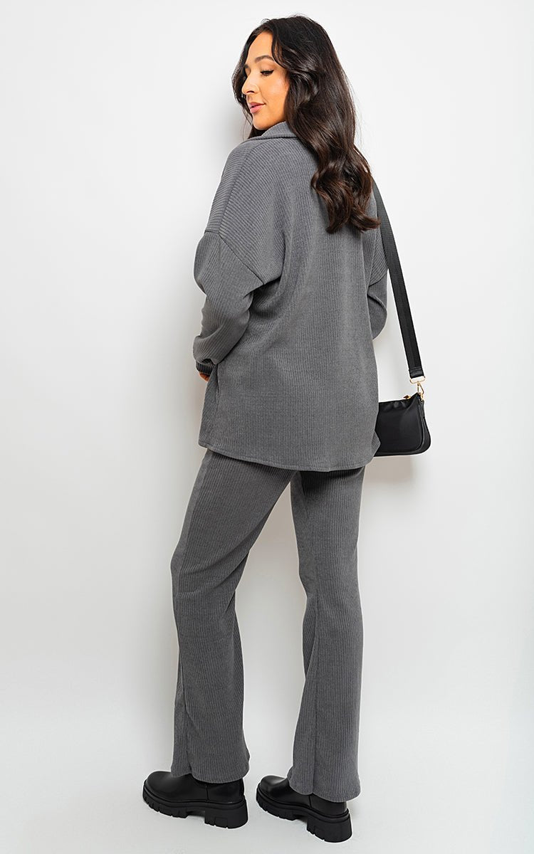 KELSEY Collared Long Sleeve & Trouser Co - ord Set - Glamoo - 