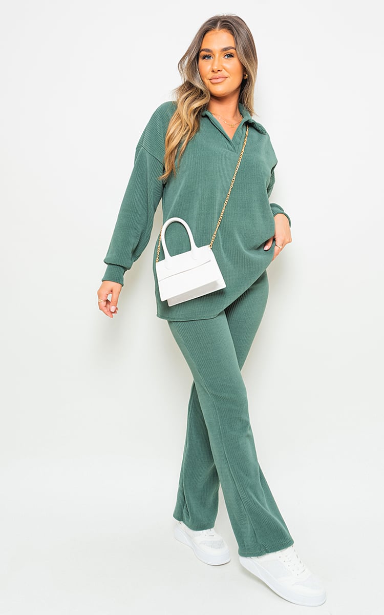 KELSEY Collared Long Sleeve & Trouser Co - ord Set - Glamoo - 