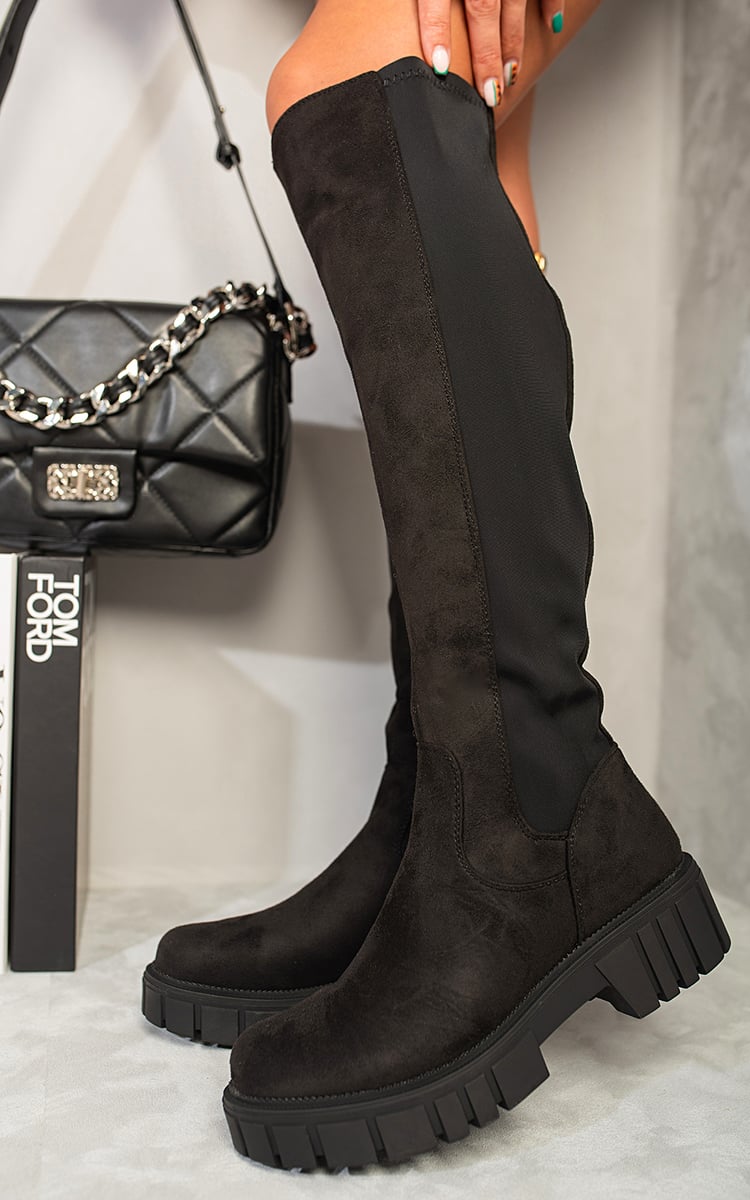 Knee High Chunky Boots - Glamoo -