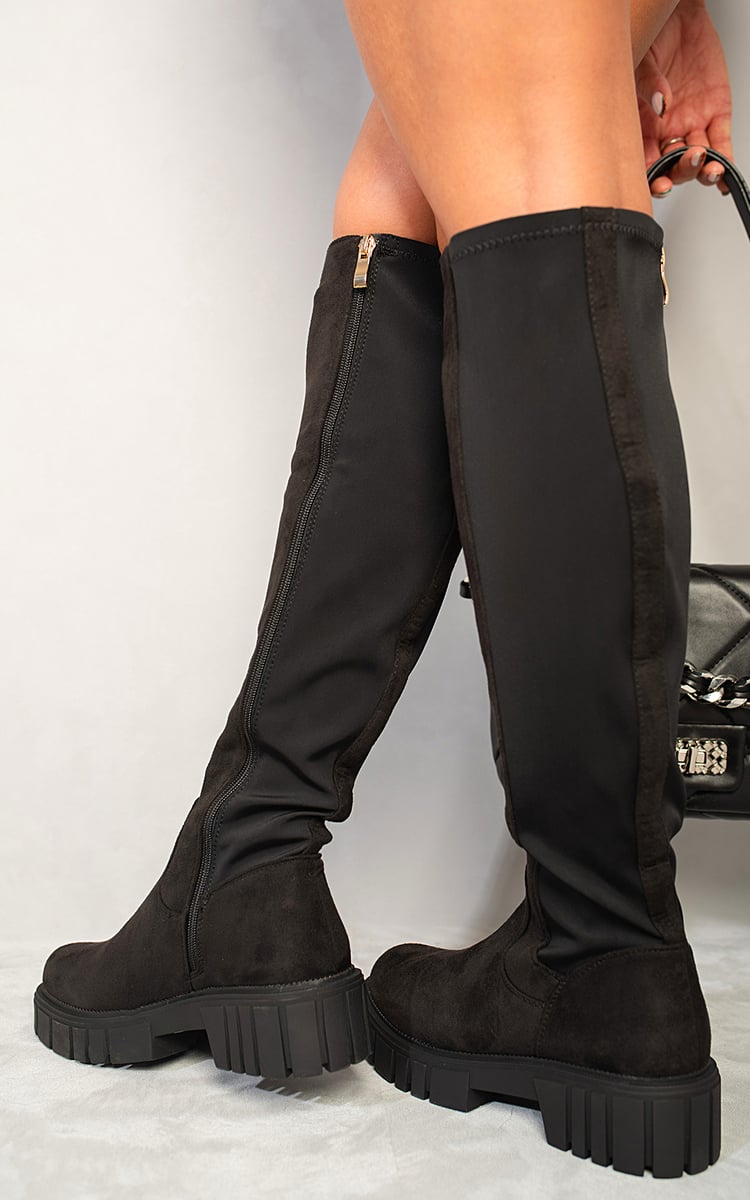 Knee High Chunky Boots - Glamoo -