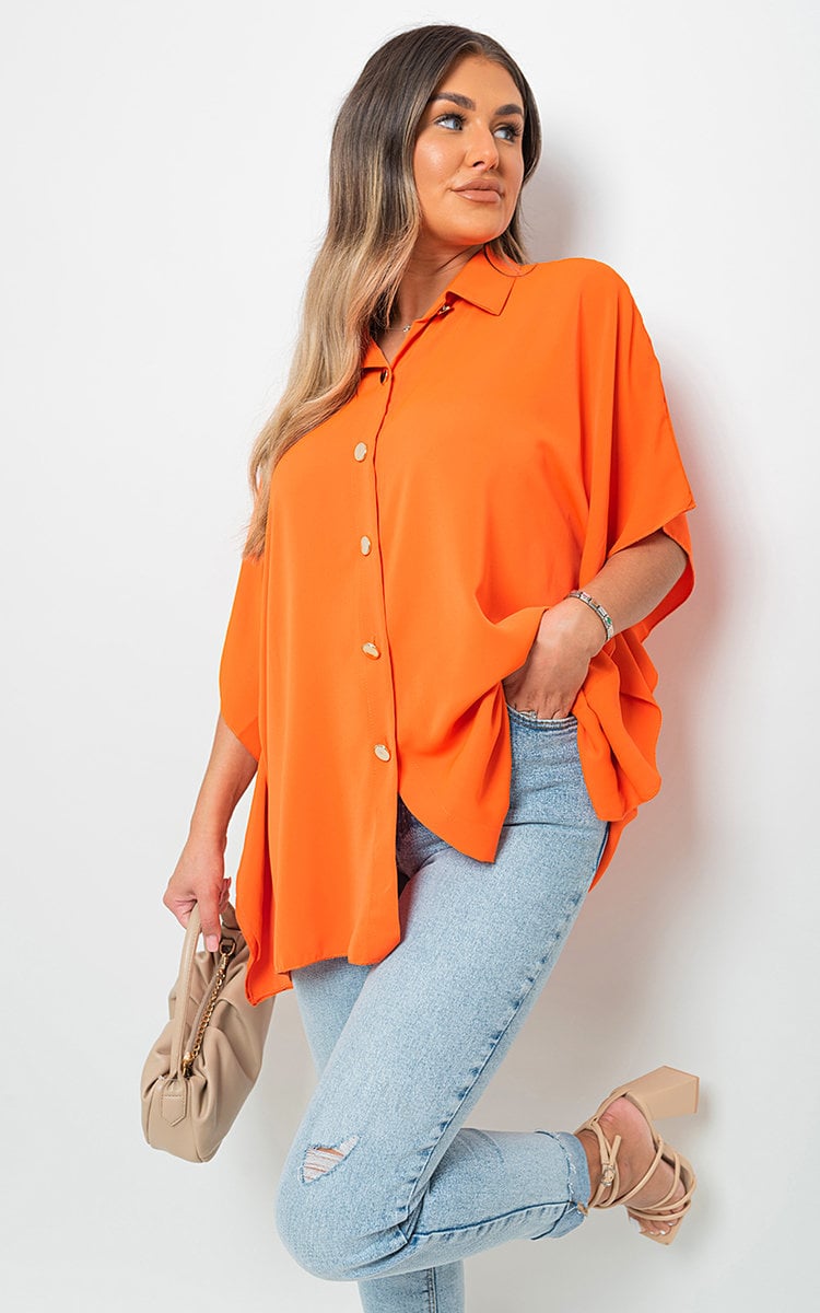 MARGARET BUTTON DOWN CASUAL SHIRT - Glamoo -