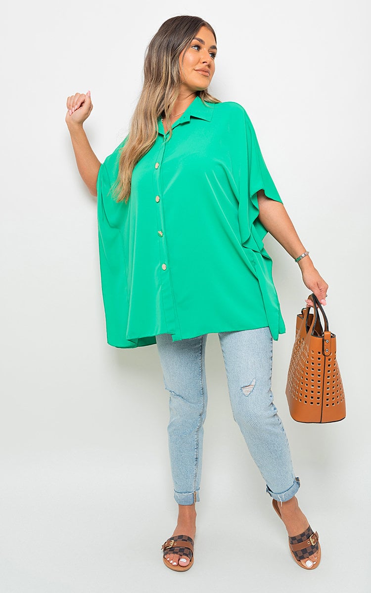 MARGARET BUTTON DOWN CASUAL SHIRT - Glamoo -