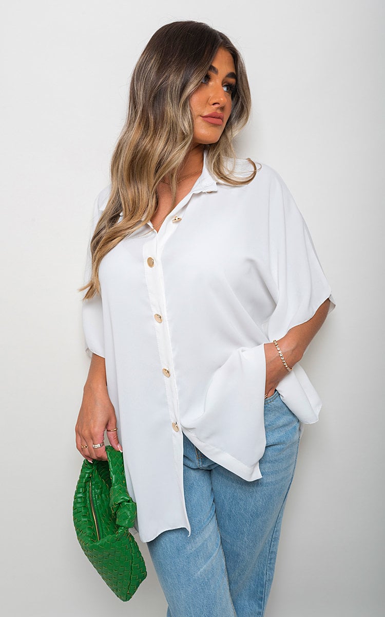 MARGARET BUTTON DOWN CASUAL SHIRT - Glamoo -