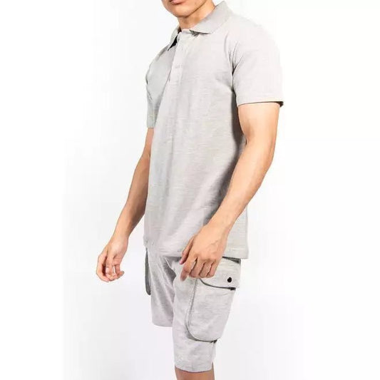 MENS CARGO SHORTS & POLO SET - Glamoo - mens tracksuit