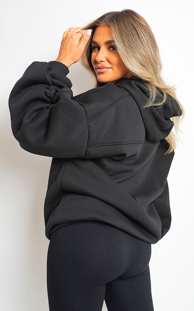 MOLLY Fall Winter Oversized Ruched Sleeves Hoodie - Glamoo - 