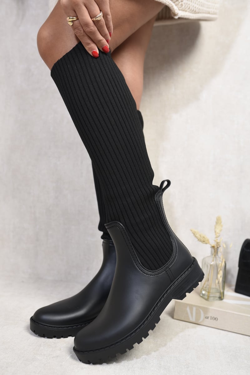 Over The Knee Sock Boots - Glamoo -