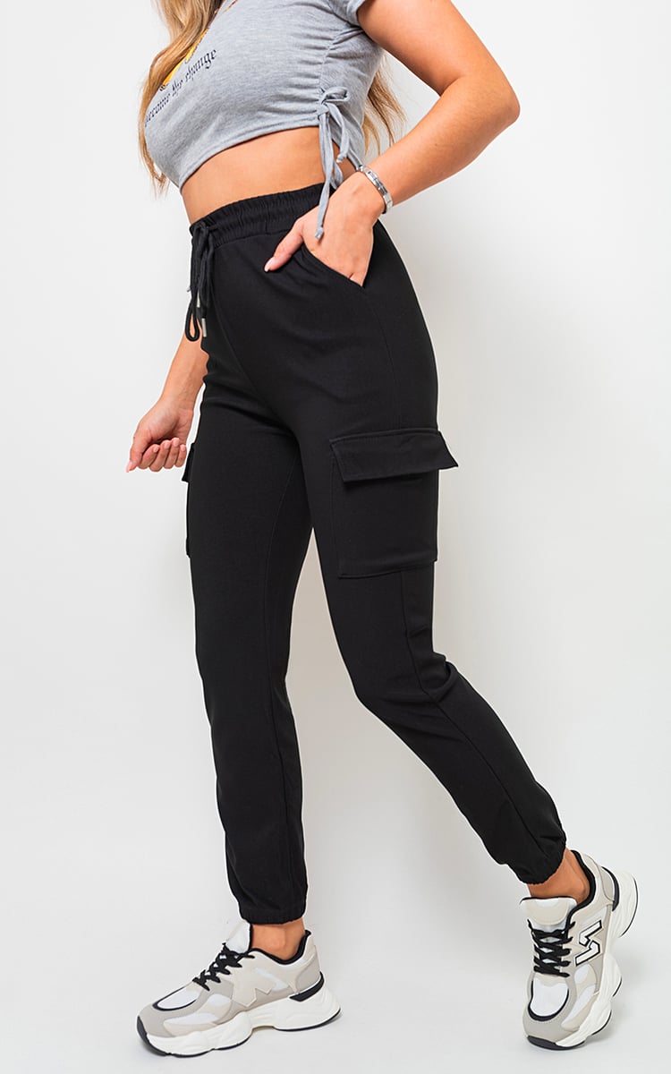 Plus Size FRANKIE Cargo Pocket Trouser with Drawstring - Glamoo - 